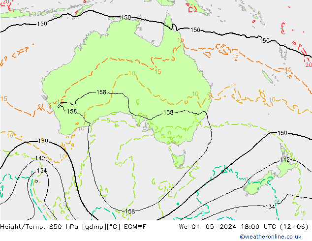 Z500/Rain (+SLP)/Z850 ECMWF  01.05.2024 18 UTC