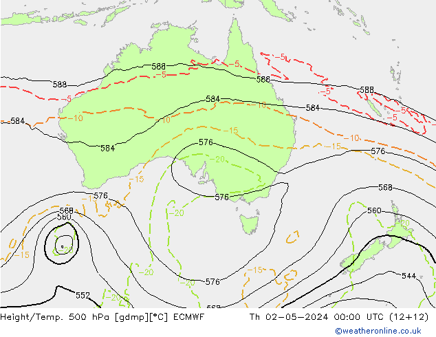 Z500/Rain (+SLP)/Z850 ECMWF Th 02.05.2024 00 UTC