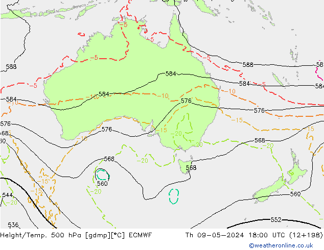 Z500/Rain (+SLP)/Z850 ECMWF Th 09.05.2024 18 UTC