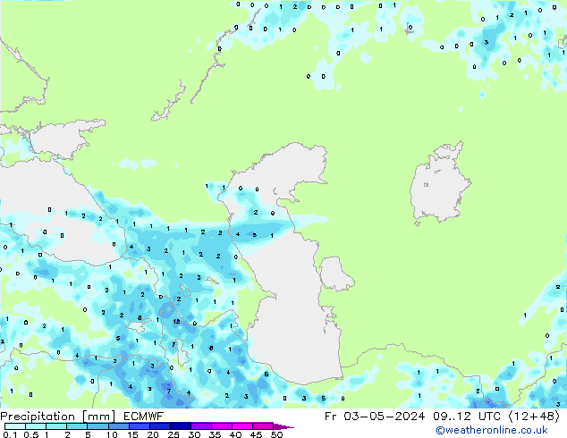 Precipitazione ECMWF ven 03.05.2024 12 UTC