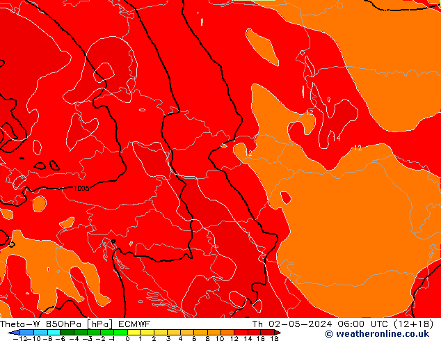 Theta-W 850hPa ECMWF Per 02.05.2024 06 UTC