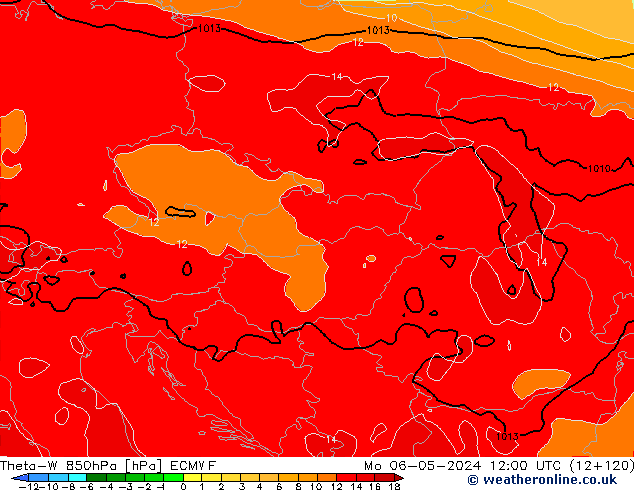 Theta-W 850hPa ECMWF lun 06.05.2024 12 UTC