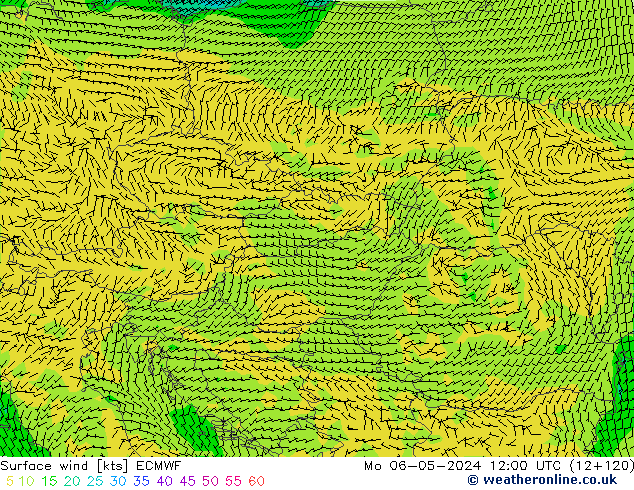 Vent 10 m ECMWF lun 06.05.2024 12 UTC