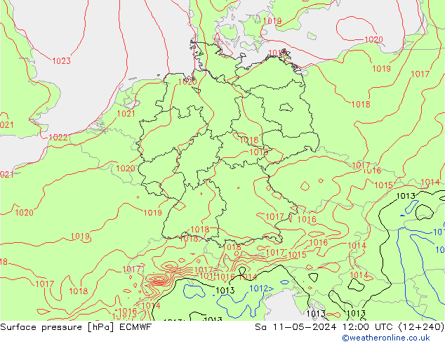 Yer basıncı ECMWF Cts 11.05.2024 12 UTC