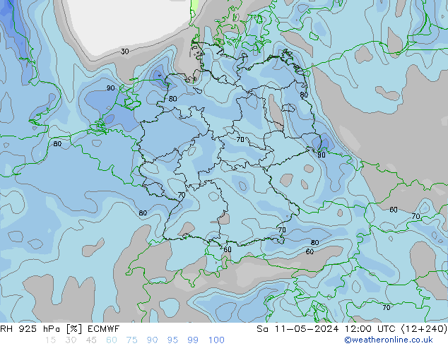 RV 925 hPa ECMWF za 11.05.2024 12 UTC