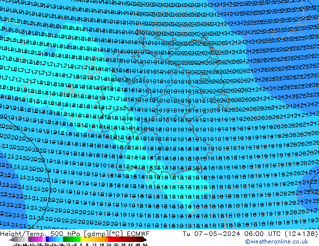 Z500/Rain (+SLP)/Z850 ECMWF Tu 07.05.2024 06 UTC