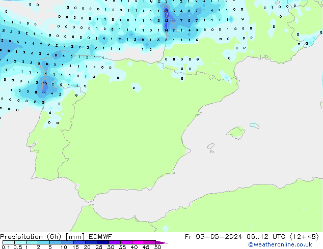 Z500/Rain (+SLP)/Z850 ECMWF ven 03.05.2024 12 UTC