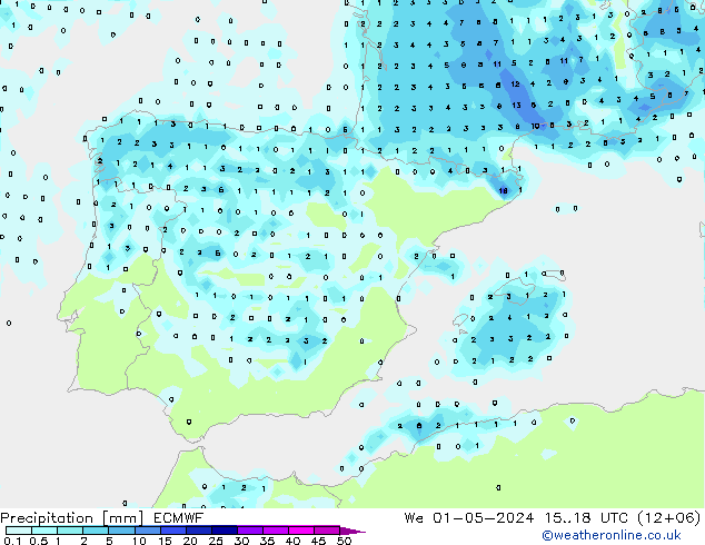 opad ECMWF śro. 01.05.2024 18 UTC