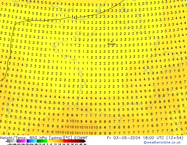 Z500/Regen(+SLP)/Z850 ECMWF vr 03.05.2024 18 UTC