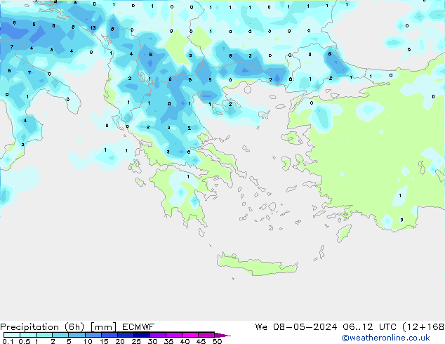 Z500/Rain (+SLP)/Z850 ECMWF We 08.05.2024 12 UTC