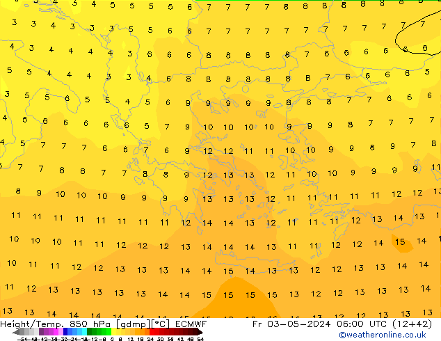 Z500/Rain (+SLP)/Z850 ECMWF Sex 03.05.2024 06 UTC