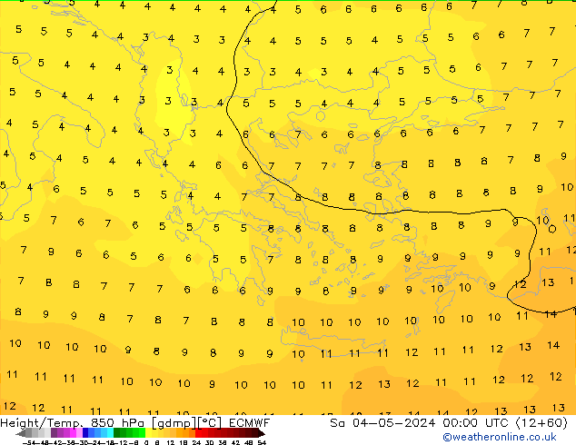 Z500/Rain (+SLP)/Z850 ECMWF Sa 04.05.2024 00 UTC