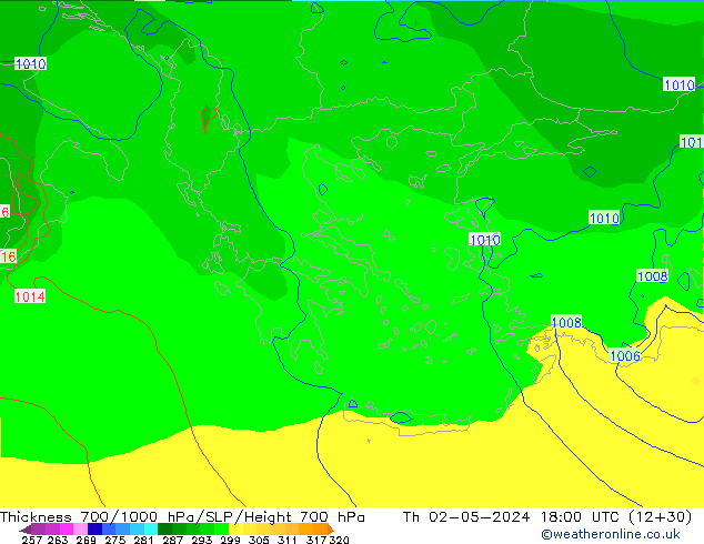 Thck 700-1000 hPa ECMWF Th 02.05.2024 18 UTC