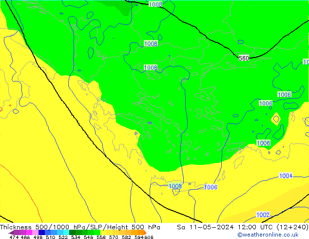 Thck 500-1000hPa ECMWF Sa 11.05.2024 12 UTC