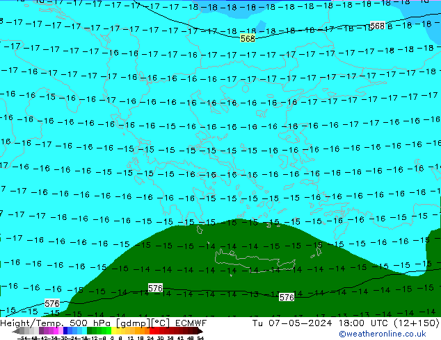 Géop./Temp. 500 hPa ECMWF mar 07.05.2024 18 UTC