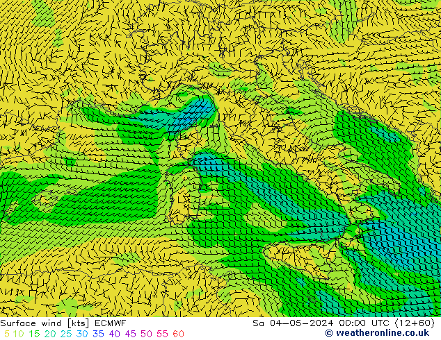 Prec 6h/Wind 10m/950 ECMWF So 04.05.2024 00 UTC