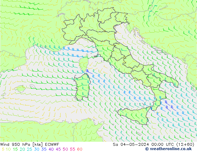 Prec 6h/Wind 10m/950 ECMWF So 04.05.2024 00 UTC