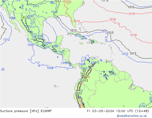 приземное давление ECMWF пт 03.05.2024 12 UTC