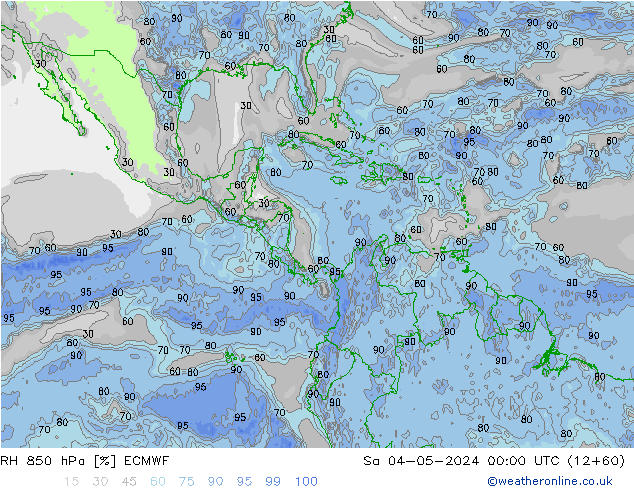 RH 850 hPa ECMWF Sa 04.05.2024 00 UTC