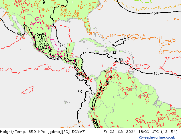 Z500/Rain (+SLP)/Z850 ECMWF  03.05.2024 18 UTC