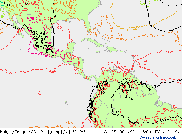 Z500/Regen(+SLP)/Z850 ECMWF zo 05.05.2024 18 UTC