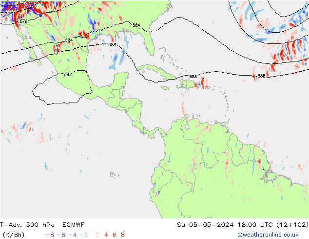 T-Adv. 500 hPa ECMWF zo 05.05.2024 18 UTC