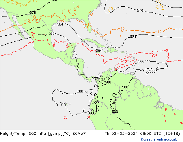 Z500/Rain (+SLP)/Z850 ECMWF  02.05.2024 06 UTC