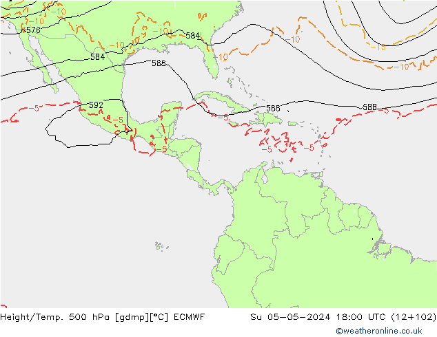 Z500/Regen(+SLP)/Z850 ECMWF zo 05.05.2024 18 UTC