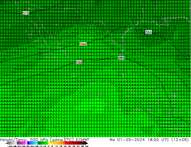 Z500/Rain (+SLP)/Z850 ECMWF mié 01.05.2024 18 UTC