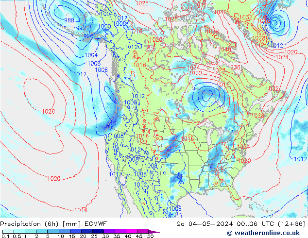 Z500/Rain (+SLP)/Z850 ECMWF Sa 04.05.2024 06 UTC