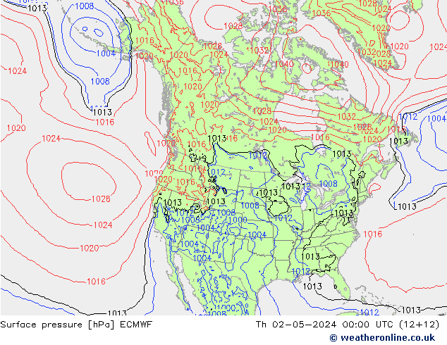 Bodendruck ECMWF Do 02.05.2024 00 UTC