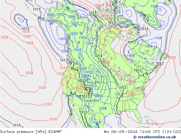 Surface pressure ECMWF Mo 06.05.2024 12 UTC