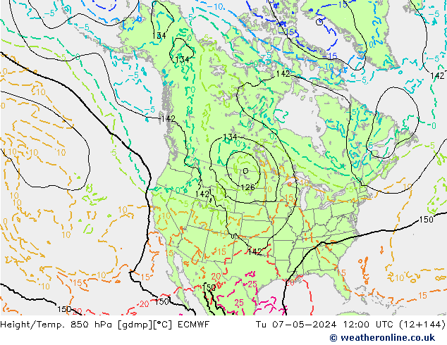 Z500/Rain (+SLP)/Z850 ECMWF  07.05.2024 12 UTC