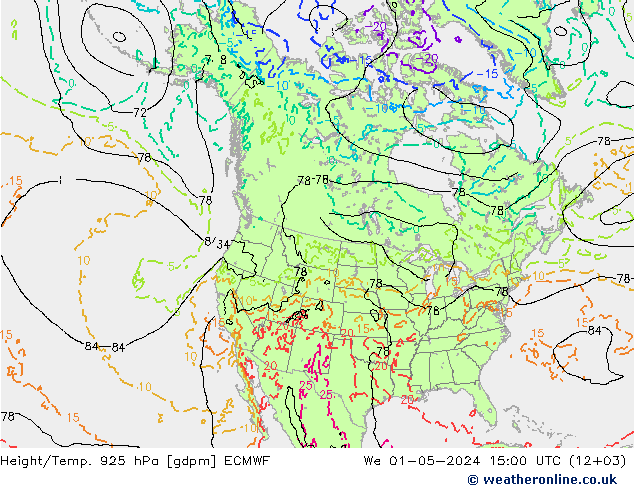 Height/Temp. 925 hPa ECMWF  01.05.2024 15 UTC