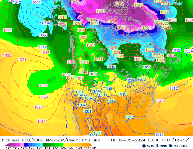 Thck 850-1000 hPa ECMWF Th 02.05.2024 00 UTC