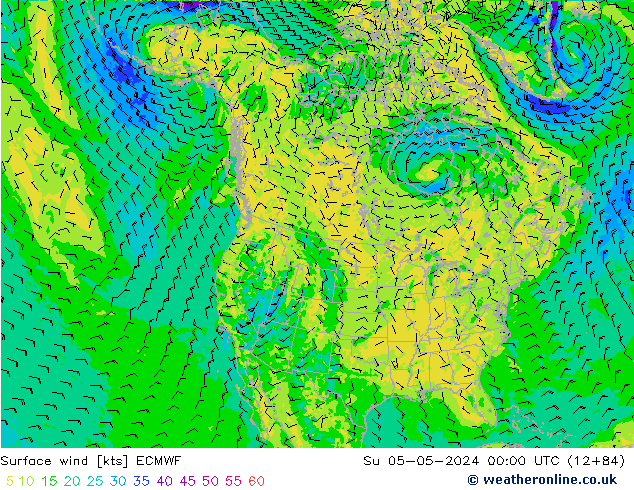 Vento 10 m ECMWF dom 05.05.2024 00 UTC