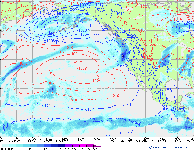 Z500/Regen(+SLP)/Z850 ECMWF za 04.05.2024 12 UTC