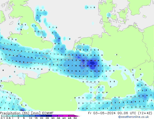 Z500/Regen(+SLP)/Z850 ECMWF vr 03.05.2024 06 UTC