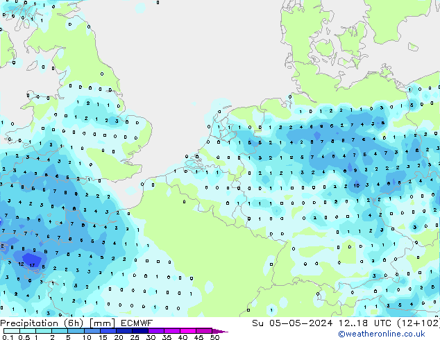 Z500/Rain (+SLP)/Z850 ECMWF nie. 05.05.2024 18 UTC