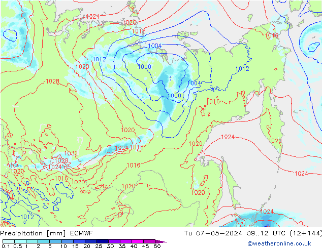 Yağış ECMWF Sa 07.05.2024 12 UTC