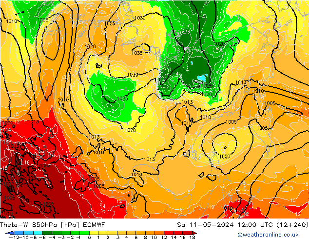 Theta-W 850hPa ECMWF So 11.05.2024 12 UTC