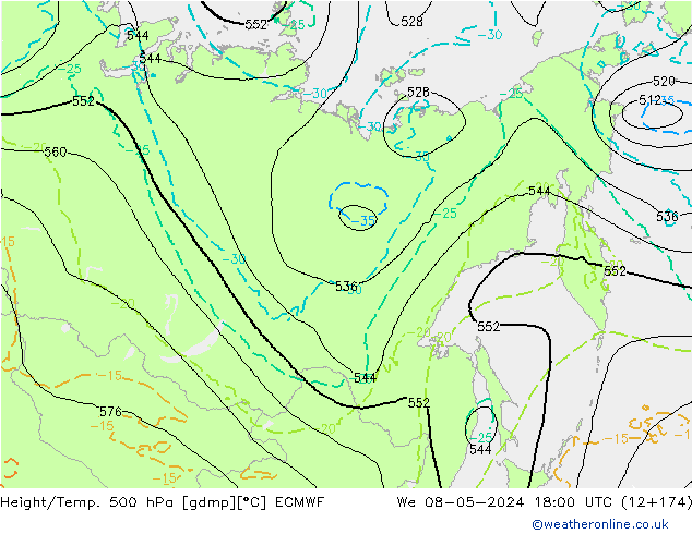 Z500/Rain (+SLP)/Z850 ECMWF ��� 08.05.2024 18 UTC