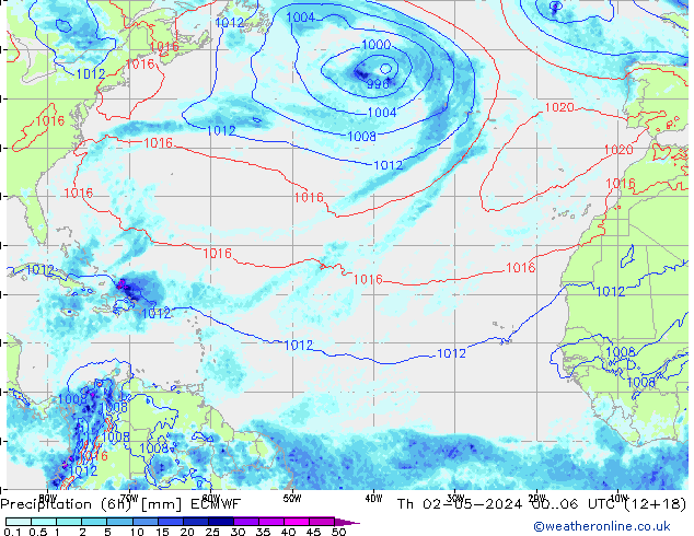 Prec 6h/Wind 10m/950 ECMWF Do 02.05.2024 06 UTC