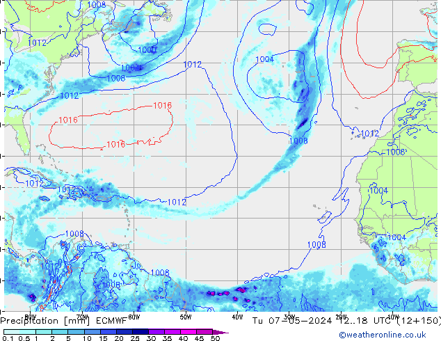 opad ECMWF wto. 07.05.2024 18 UTC