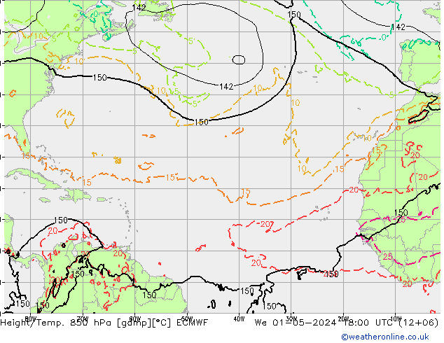 Z500/Rain (+SLP)/Z850 ECMWF We 01.05.2024 18 UTC