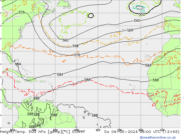 Z500/Rain (+SLP)/Z850 ECMWF Sa 04.05.2024 06 UTC