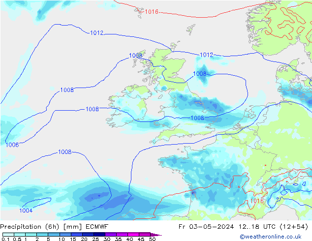 Z500/Yağmur (+YB)/Z850 ECMWF Cu 03.05.2024 18 UTC