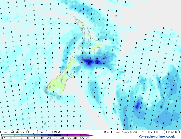 Z500/Rain (+SLP)/Z850 ECMWF We 01.05.2024 18 UTC