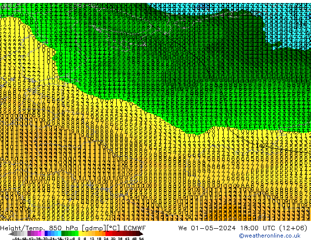 Z500/Rain (+SLP)/Z850 ECMWF mer 01.05.2024 18 UTC