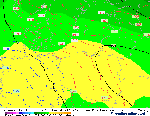 Thck 500-1000hPa ECMWF We 01.05.2024 12 UTC